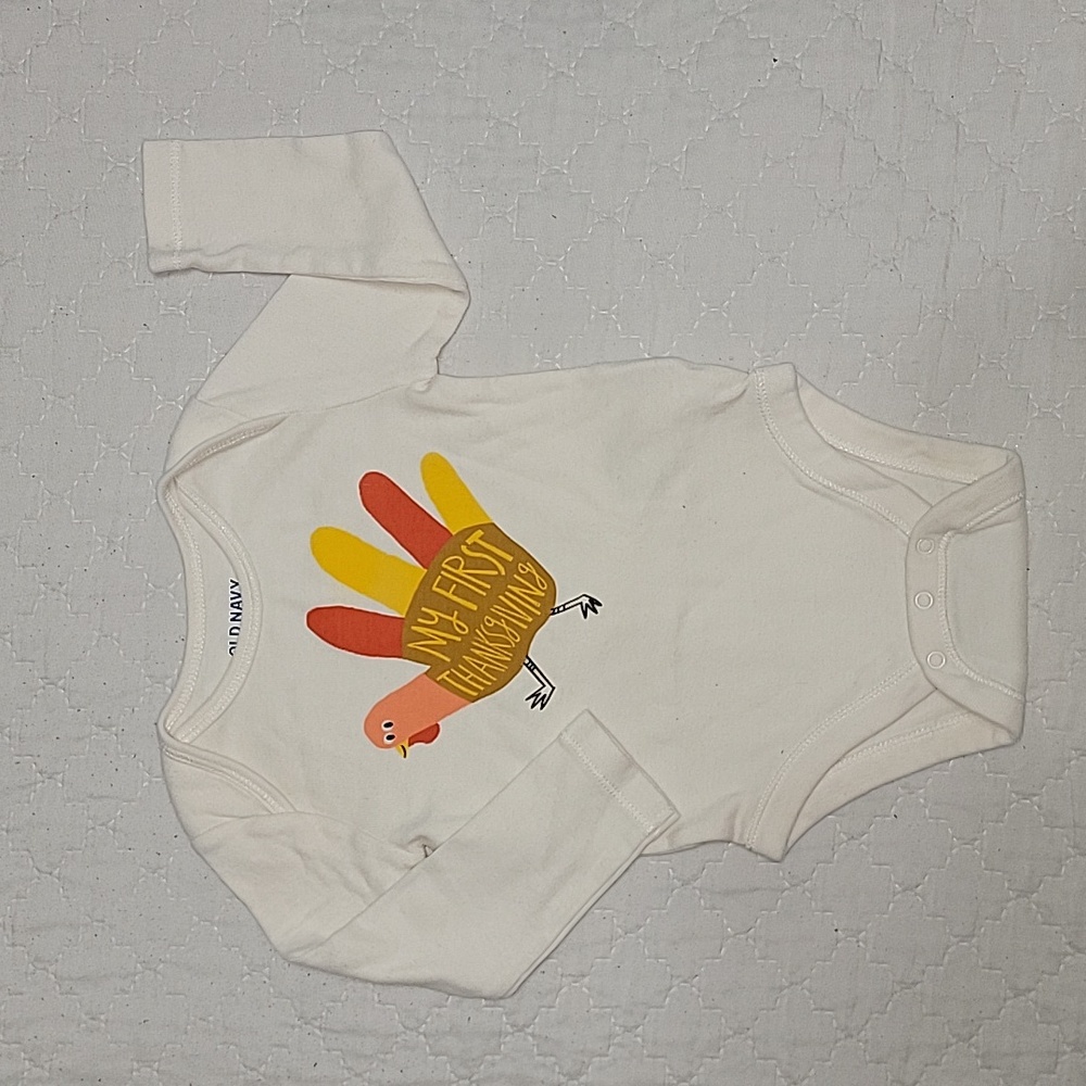 Old Navy My First Thanksgiving Onesie, 6-12 months